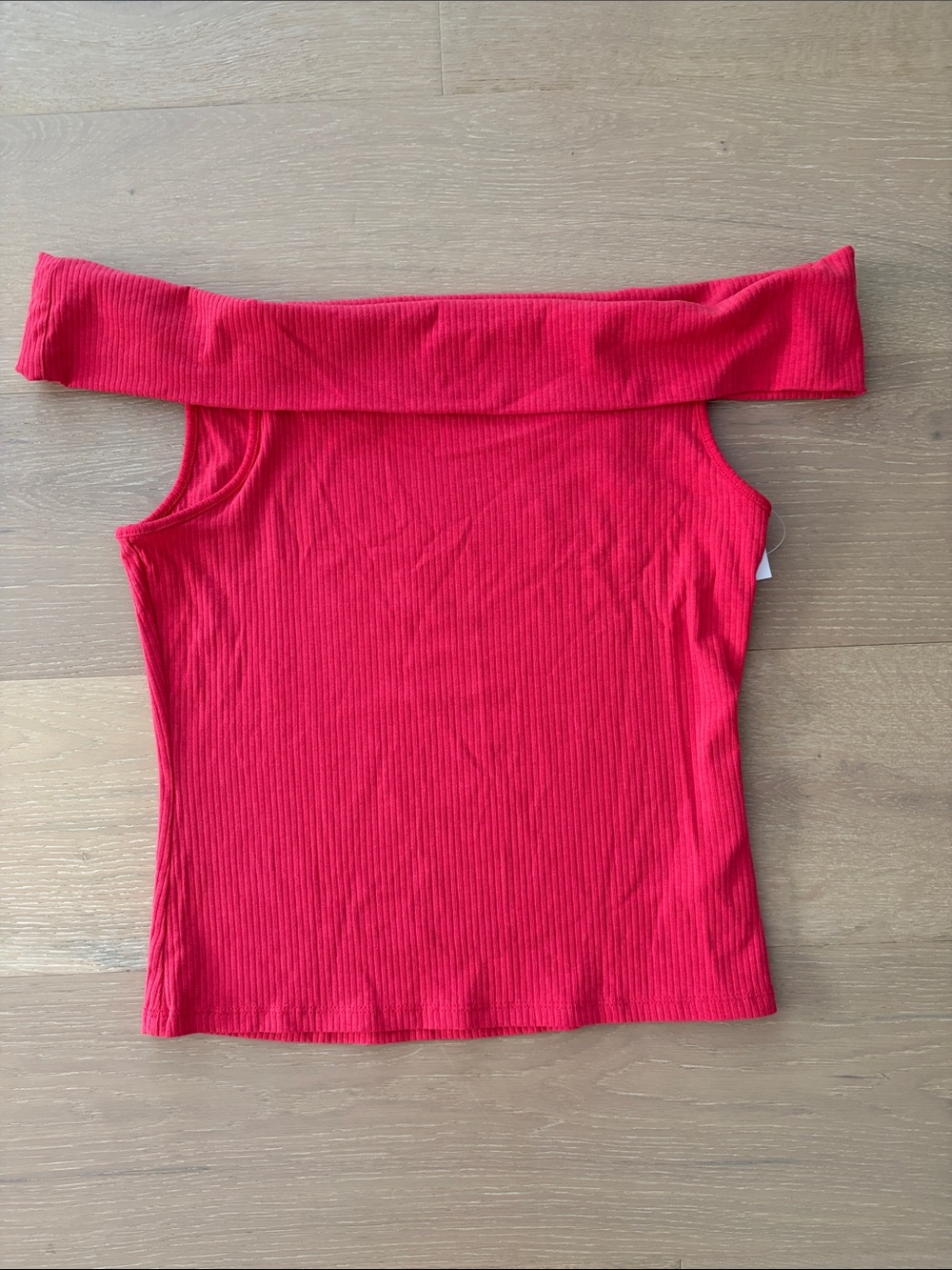 Old Navy Off-Shoulder Ribbed Tank - Bright Red